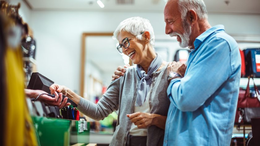 older couple shopping